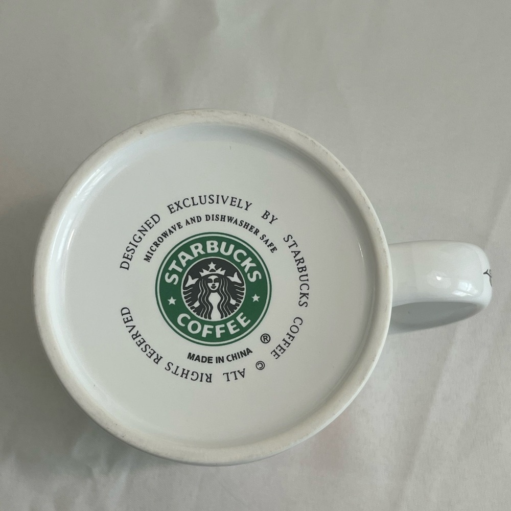 Starbucks Seattle 20oz Mug 1999 Vintage Y2K - Ceramic White/Blue/Orange - Picture 6 of 10